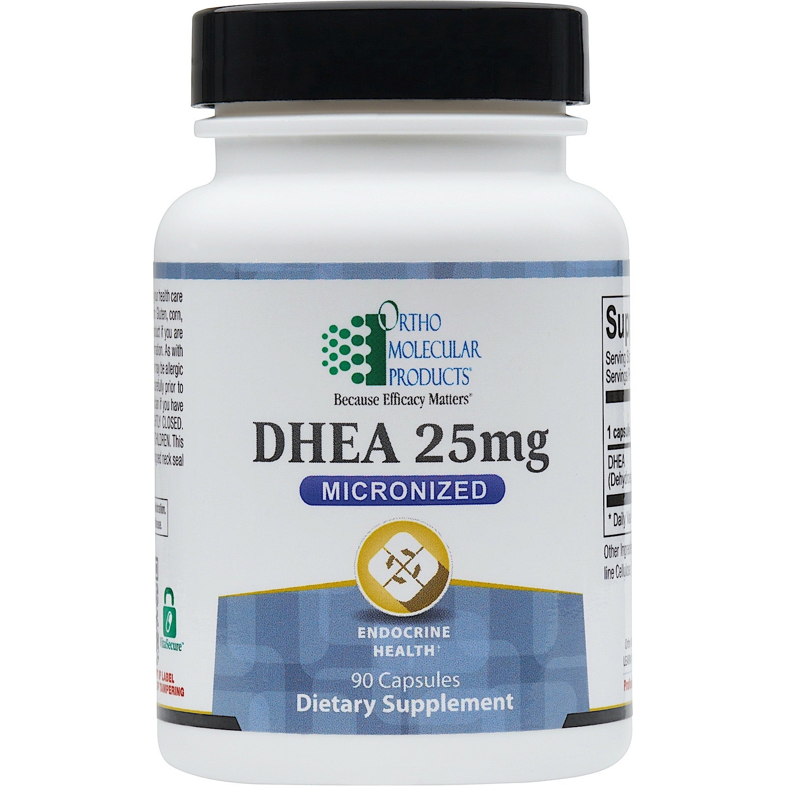 Ortho Molecular, Dhea 25 mg, 90 Capsules UPC 615033005955 | HiLife Vitamins