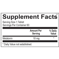 Ortho Molecular, Melatonin 10 mg, 60 Tablets UPC 615033006099 | HiLife Vitamins
