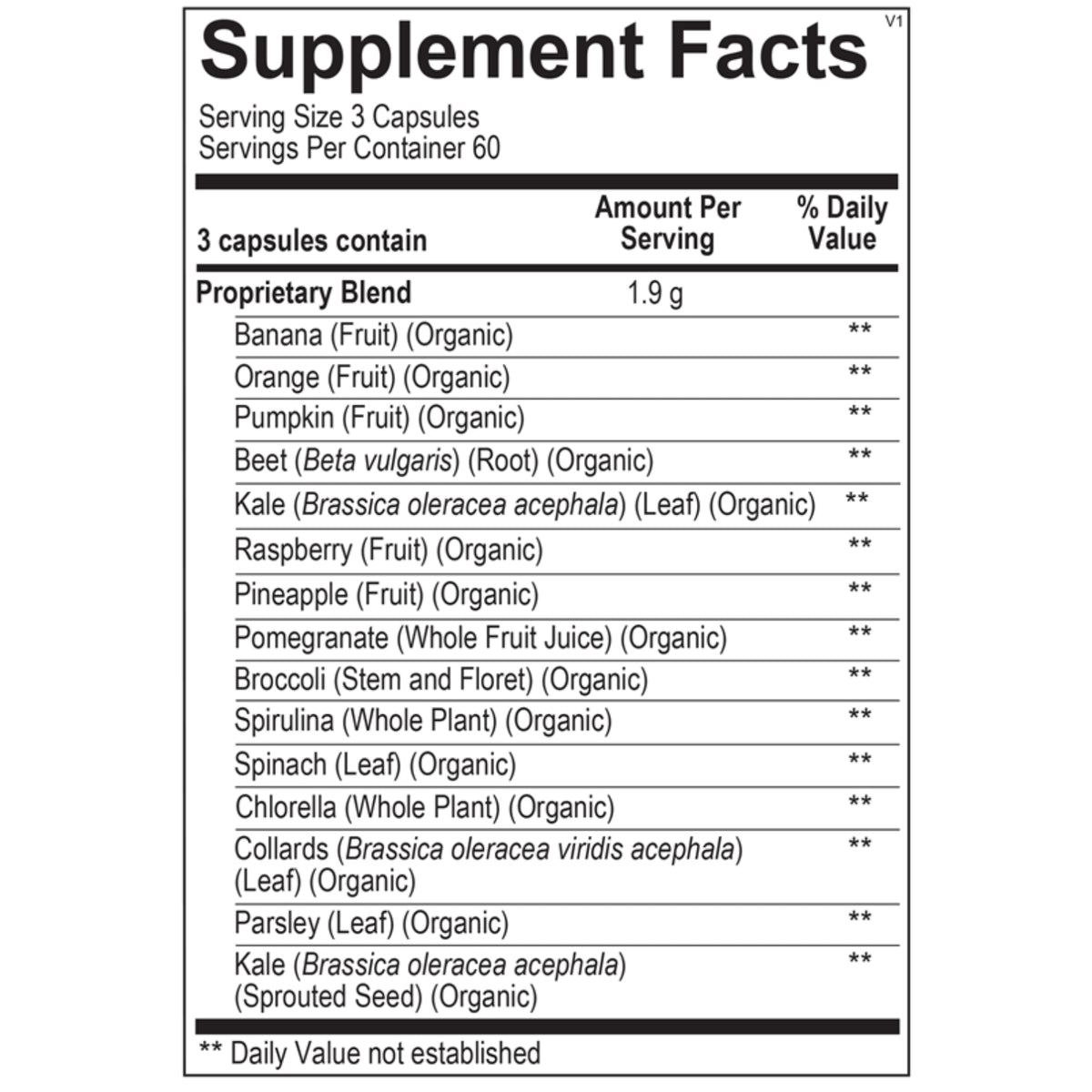 Ortho Molecular, Indigo Greens, 180 Capsules UPC 615033006129 | Hilife Vitamins