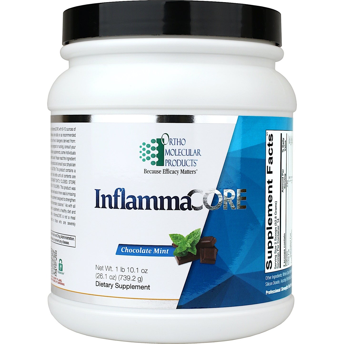 Ortho Molecular, INFLAMMACORE CHOCOLATE MINT, 14 Servings UPC 615033006723 | HiLife Vitamins