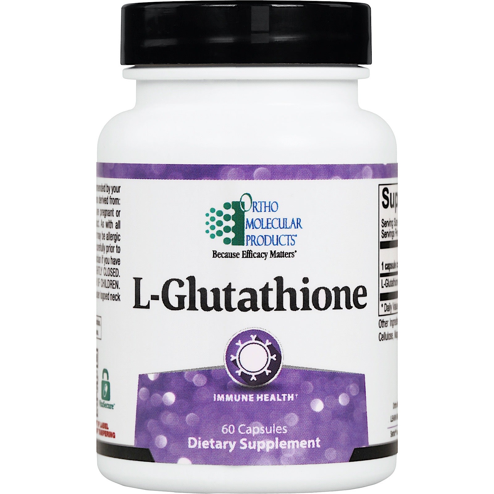 Ortho Molecular, L-Glutathione, 60 Capsules UPC 615033007188 | HiLife Vitamins