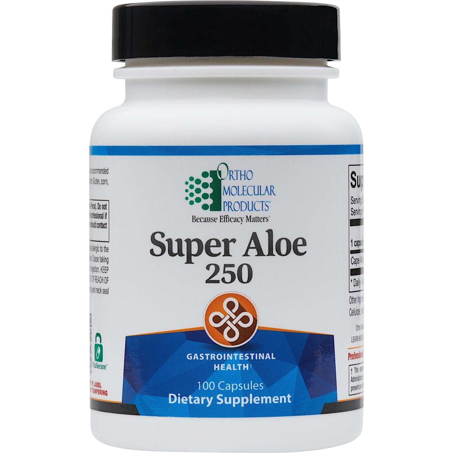 Ortho Molecular, Super Aloe 250, 100 Capsules UPC 615033008215 | HiLife Vitamins