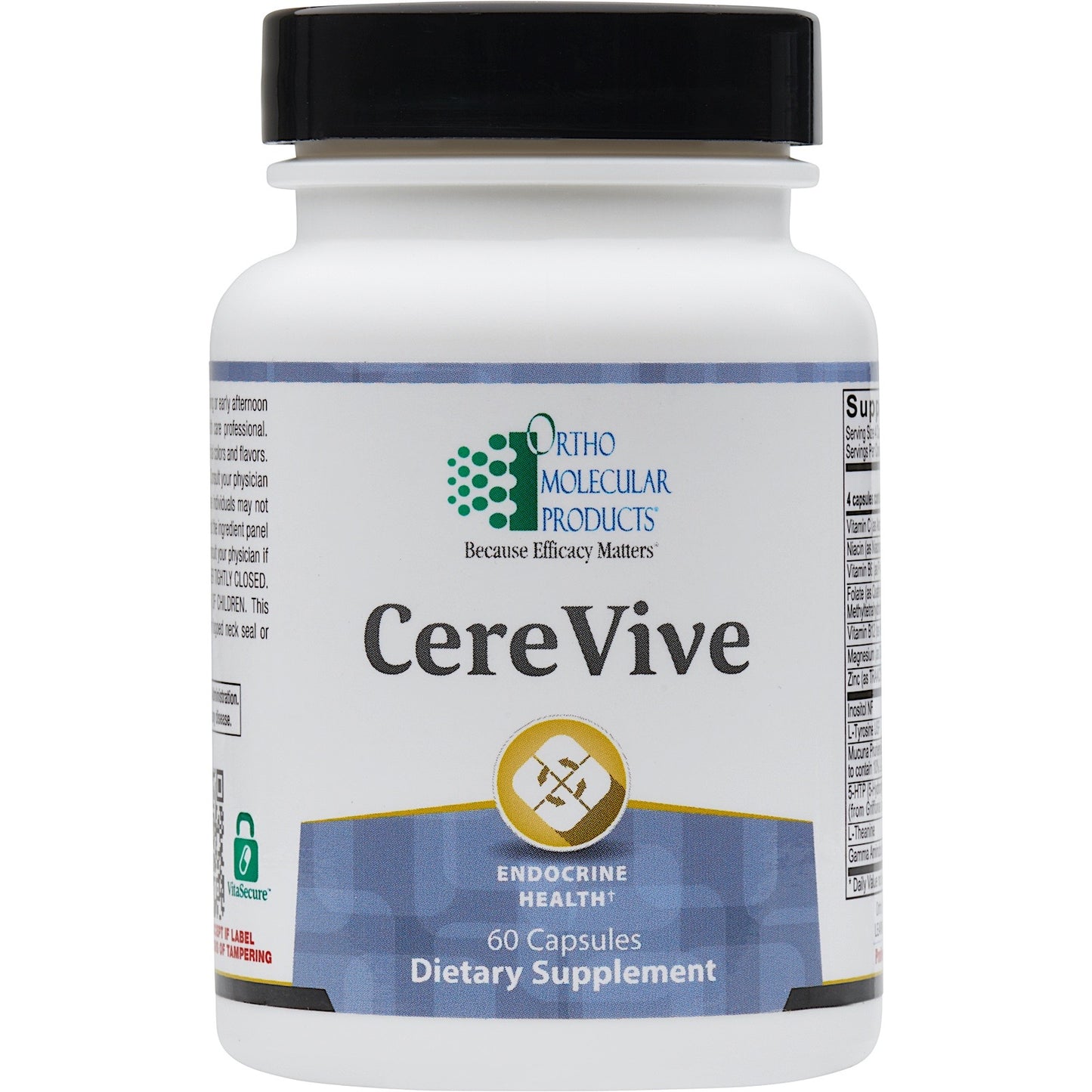 Ortho Molecular, CereVive, 60 Capsules UPC 615033008307 | HiLife Vitamins