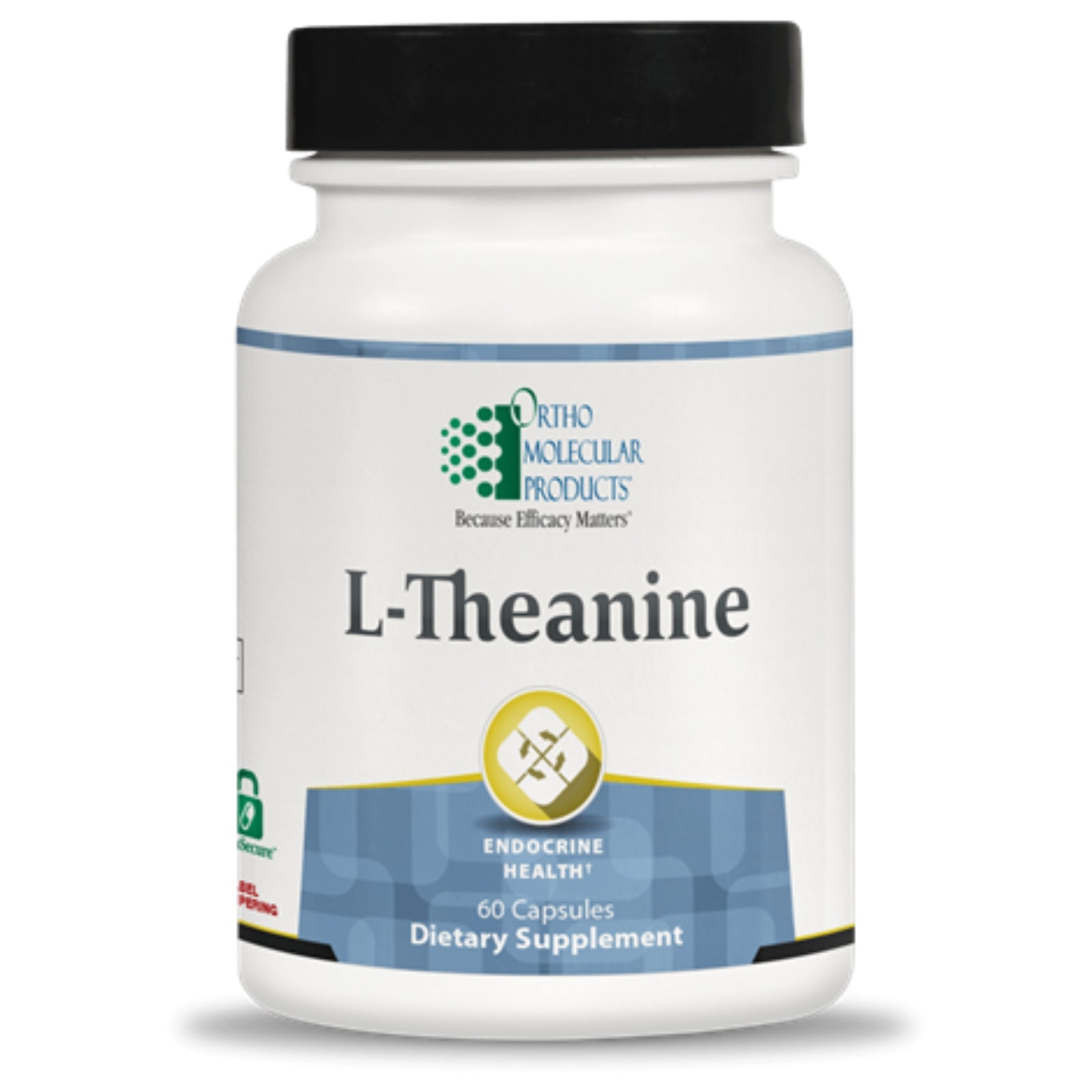 Ortho Molecular, L-Theanine, 60 Capsules UPC 615033008345 | HiLife Vitamins
