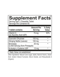 Ortho Molecular, D Hist Jr, 60 Chewable Tablets UPC 615033008550 | HiLife Vitamins