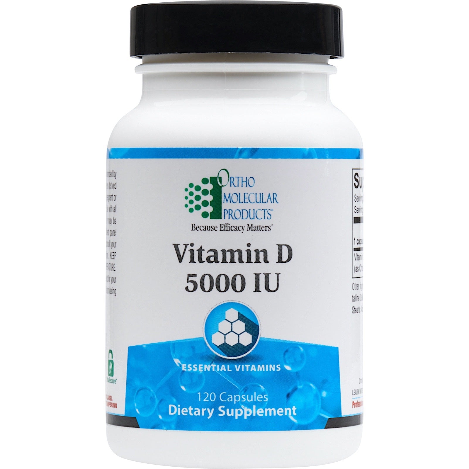 Ortho Molecular, Vitamin D 5000 IU, 120 Capsules UPC 615033011161 | HiLife Vitamins