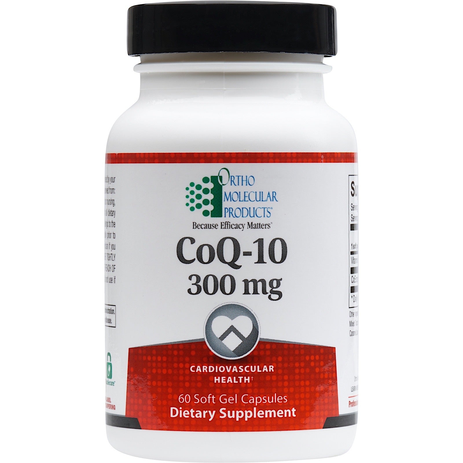 Ortho Molecular, COQ-10 300 mg, 60 Softgel Capsules UPC 615033011345 | HiLife Vitamins