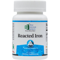 Ortho Molecular, Reacted Iron, 60 Capsules UPC 615033012595 | HiLife Vitamins