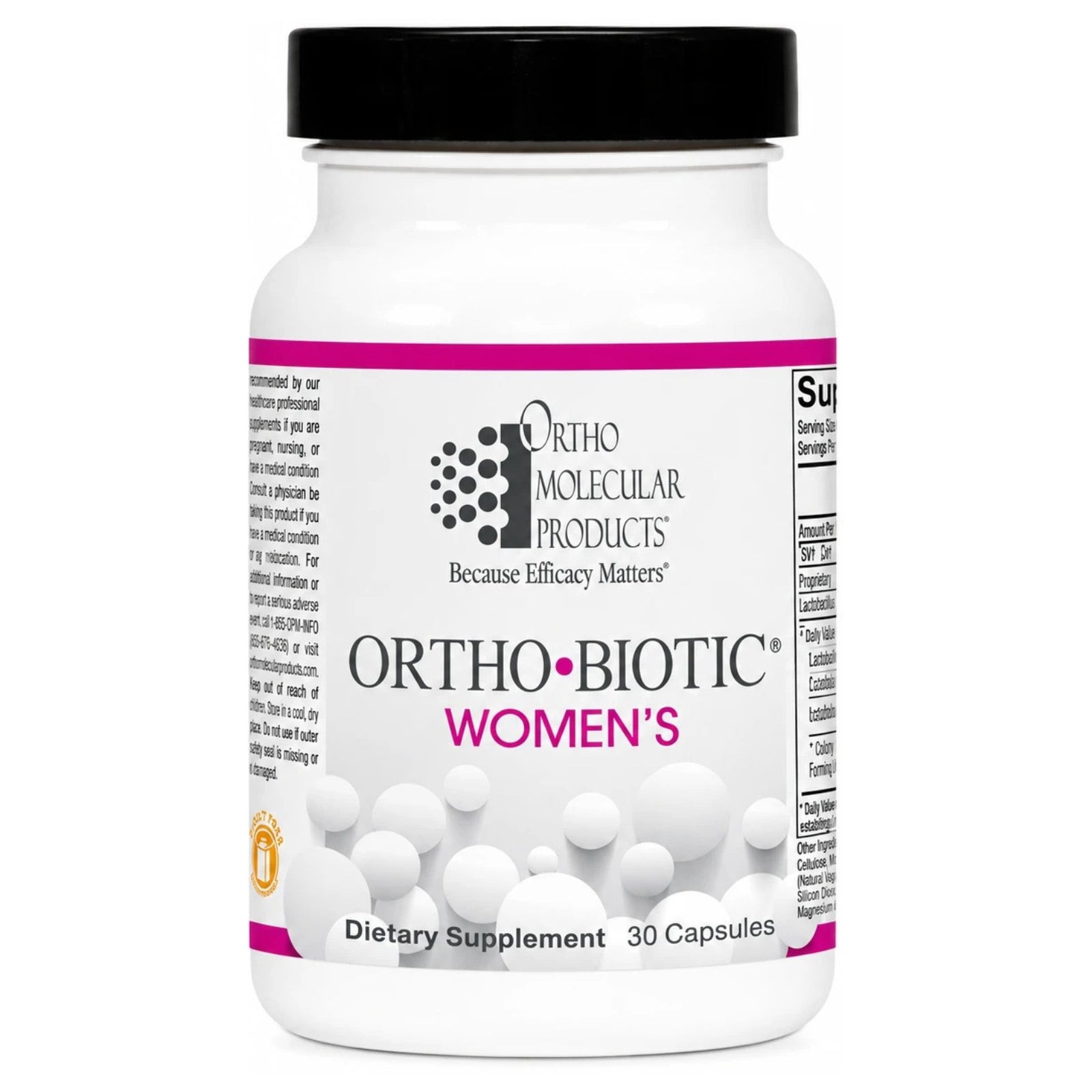 Ortho Molecular, Ortho Biotic Women's, 30 Capsules UPC 615033014780 | Hilife Vitamins
