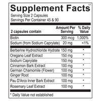 Ortho Molecular, Candicid Forte, 180 Capsules UPC 615033015107 | Hilife Vitamins