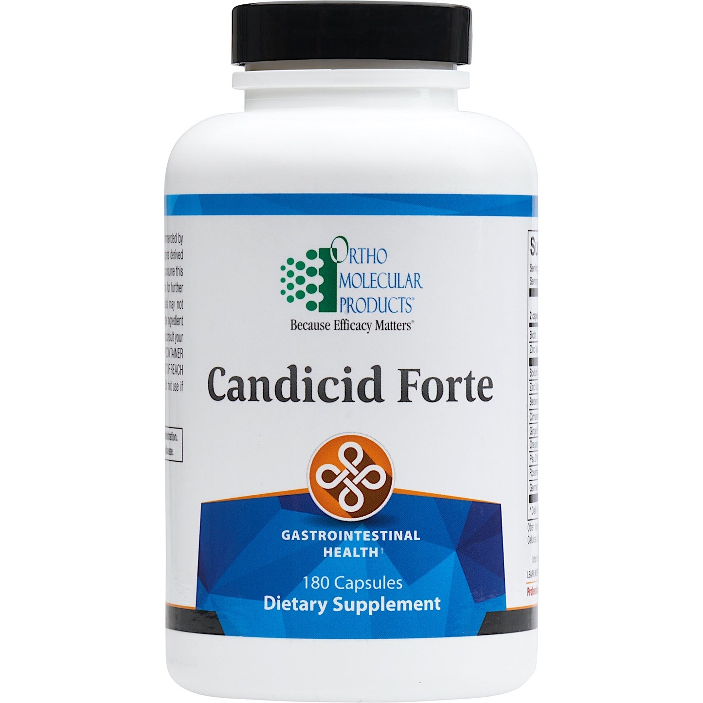 Ortho Molecular, Candicid Forte, 180 Capsules UPC 615033015107 | HiLife Vitamins