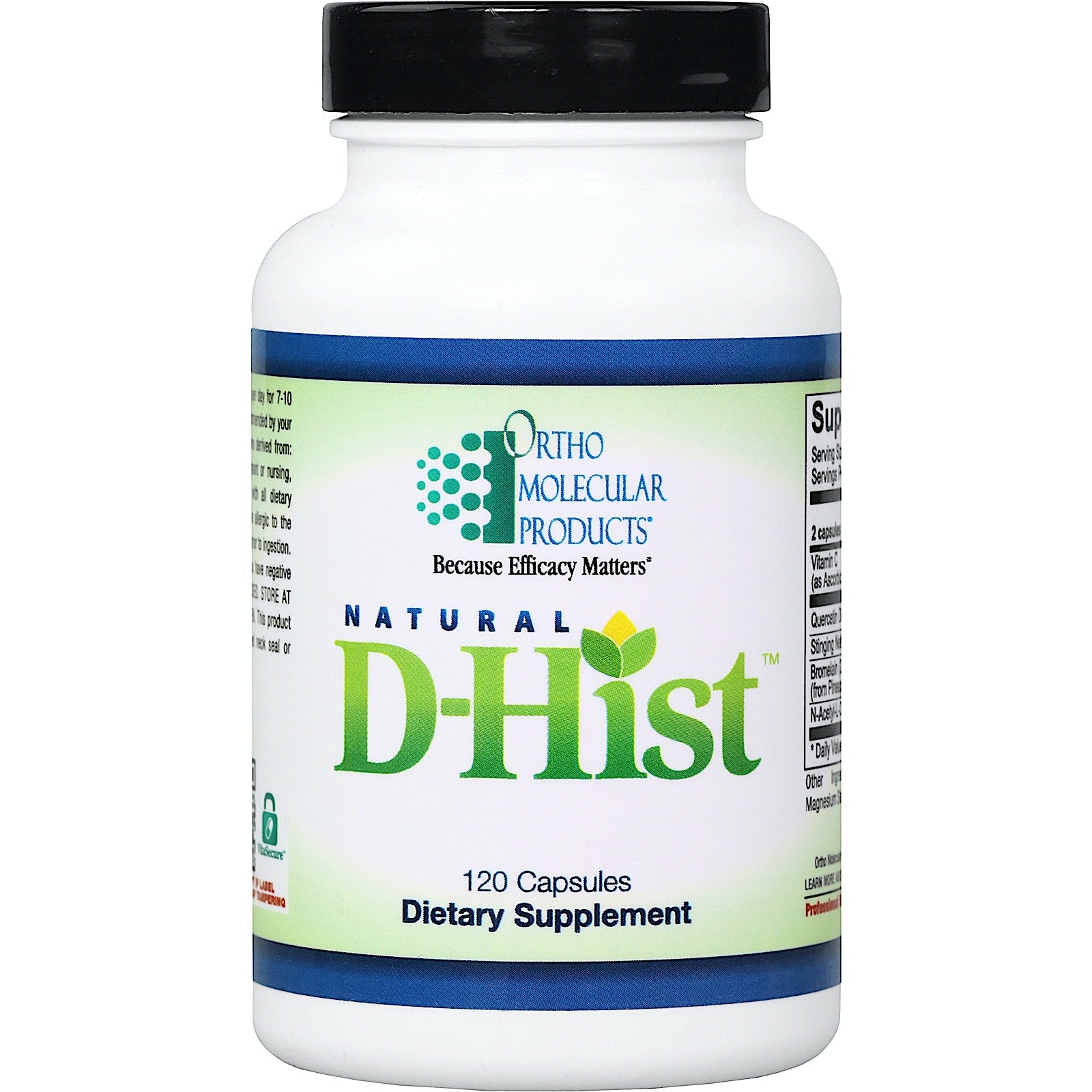 Ortho Molecular, Natural D-Hist, 120 Capsules UPC 615033015244 | HiLife Vitamins