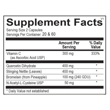 Ortho Molecular, Natural D-Hist, 120 Capsules UPC 615033015244 | Hilife Vitamins