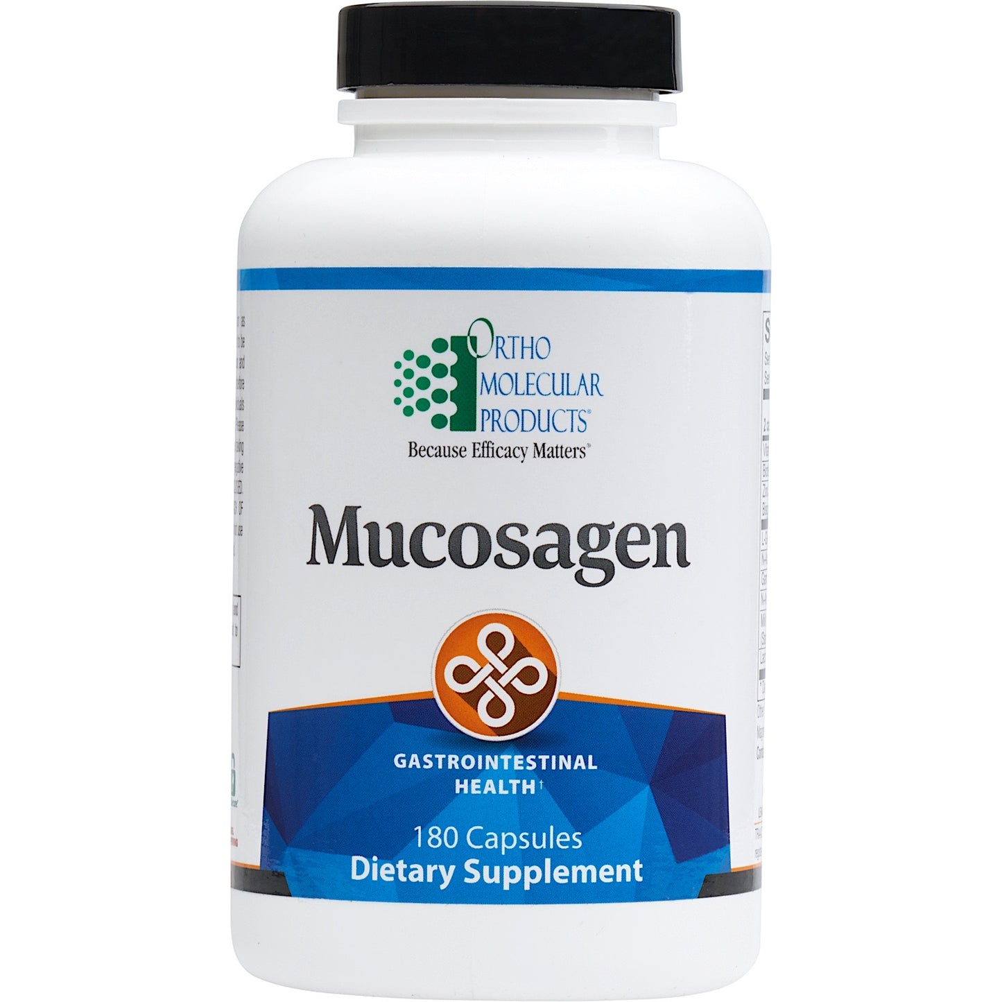 Ortho Molecular, Mucosagen, 180 Capsules UPC 615033015473 | HiLife Vitamins