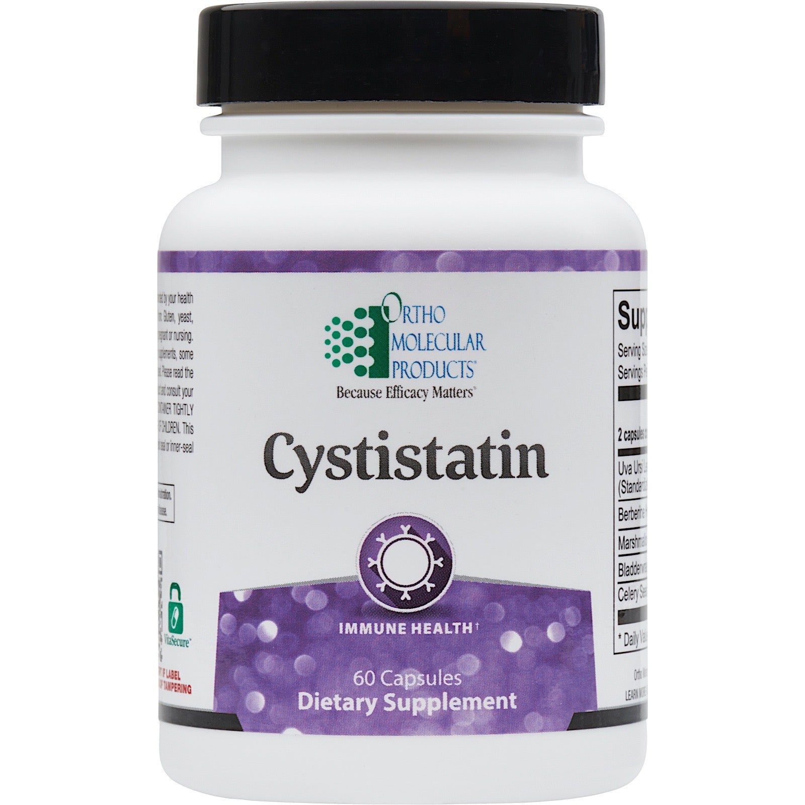Ortho Molecular, CYSTISTATIN, 60 Capsules UPC 615033015619 | HiLife Vitamins
