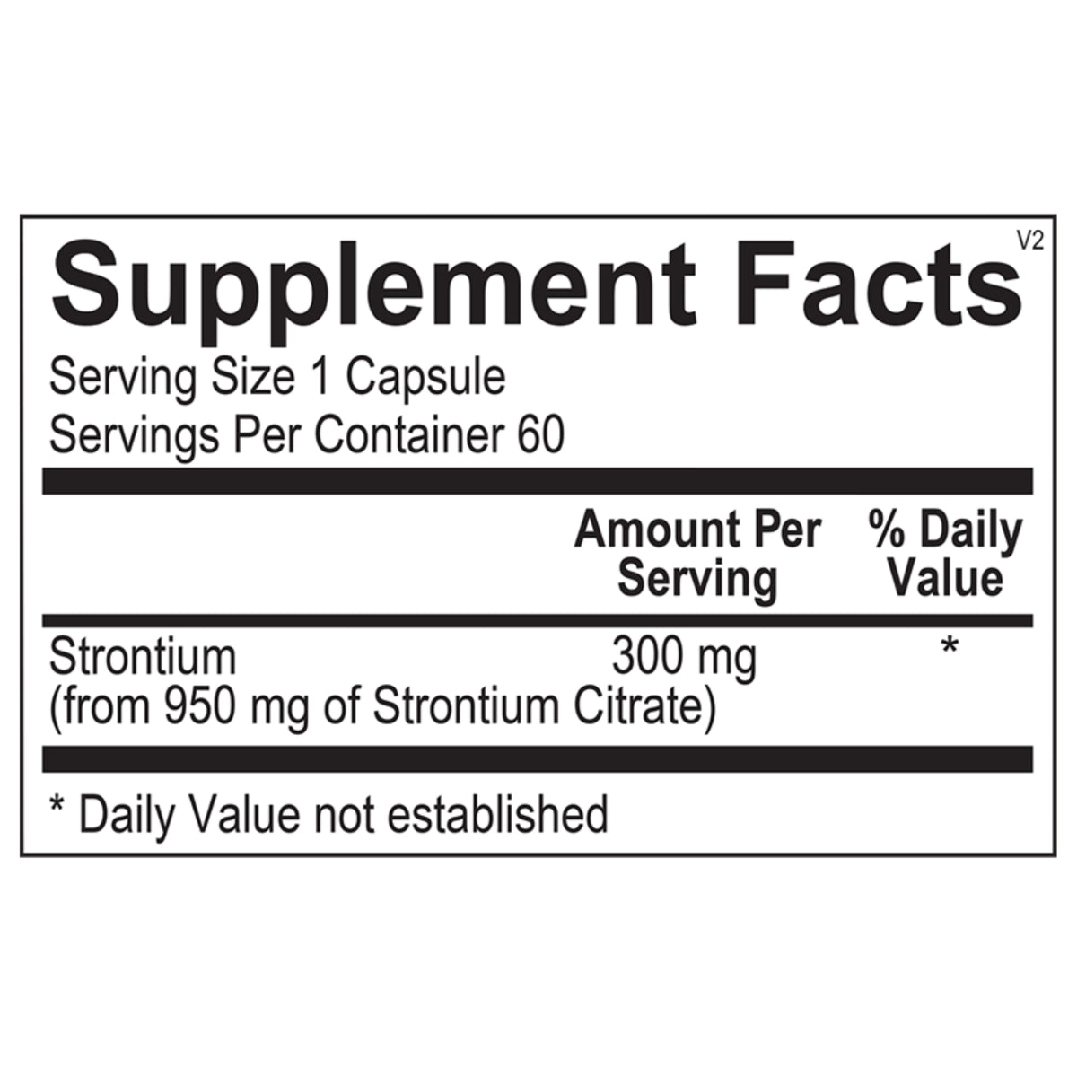 Ortho Molecular, Strontium, 60 Capsules UPC 615033015688 | Hilife Vitamins