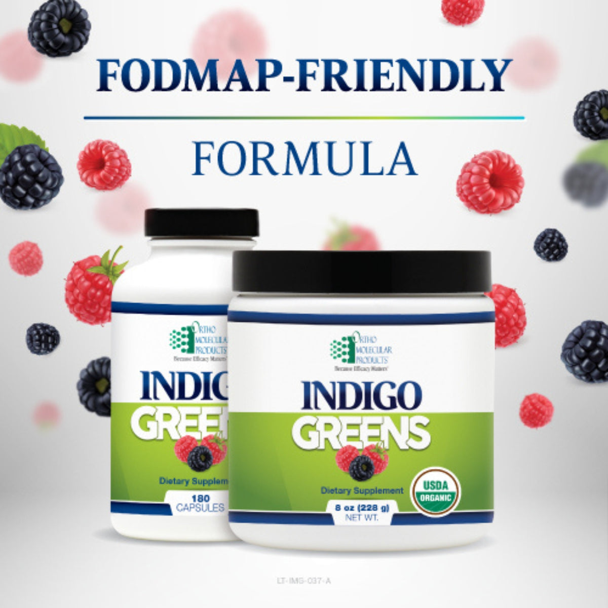 Ortho Molecular, Indigo Greens Powder, 60 servings UPC 615033016135 | Hilife Vitamins
