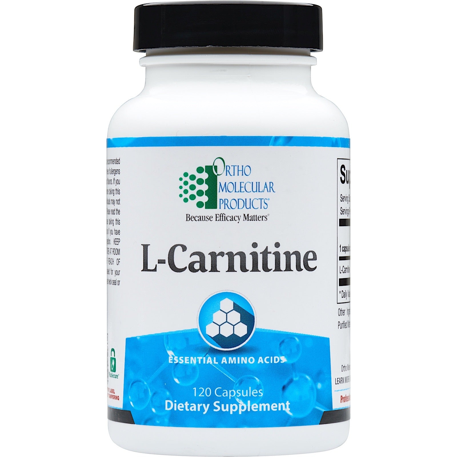 Ortho Molecular, L-CARNITINE, 120 Capsules UPC 615033017309 | HiLife Vitamins