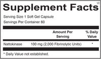 Ortho Molecular, Nattokinase, 60 Softgel Capsules UPC 615033018405 | HiLife Vitamins