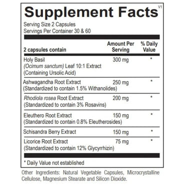Ortho Molecular, TruAdapt, 120 Capsules UPC 615033019075 | Hilife Vitamins