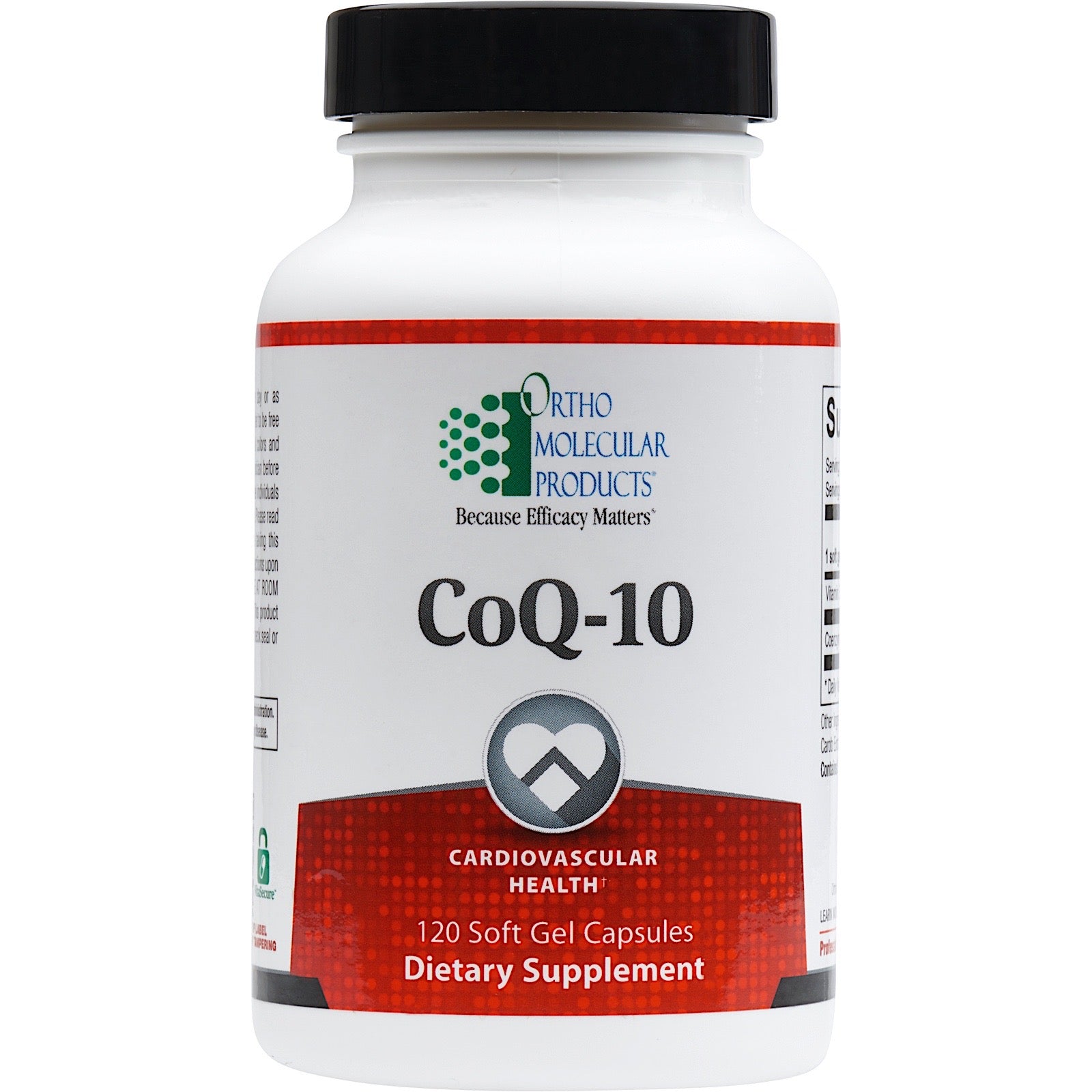 Ortho Molecular, COQ-10, 120 Softgel Capsules UPC 615033021207 | HiLife Vitamins