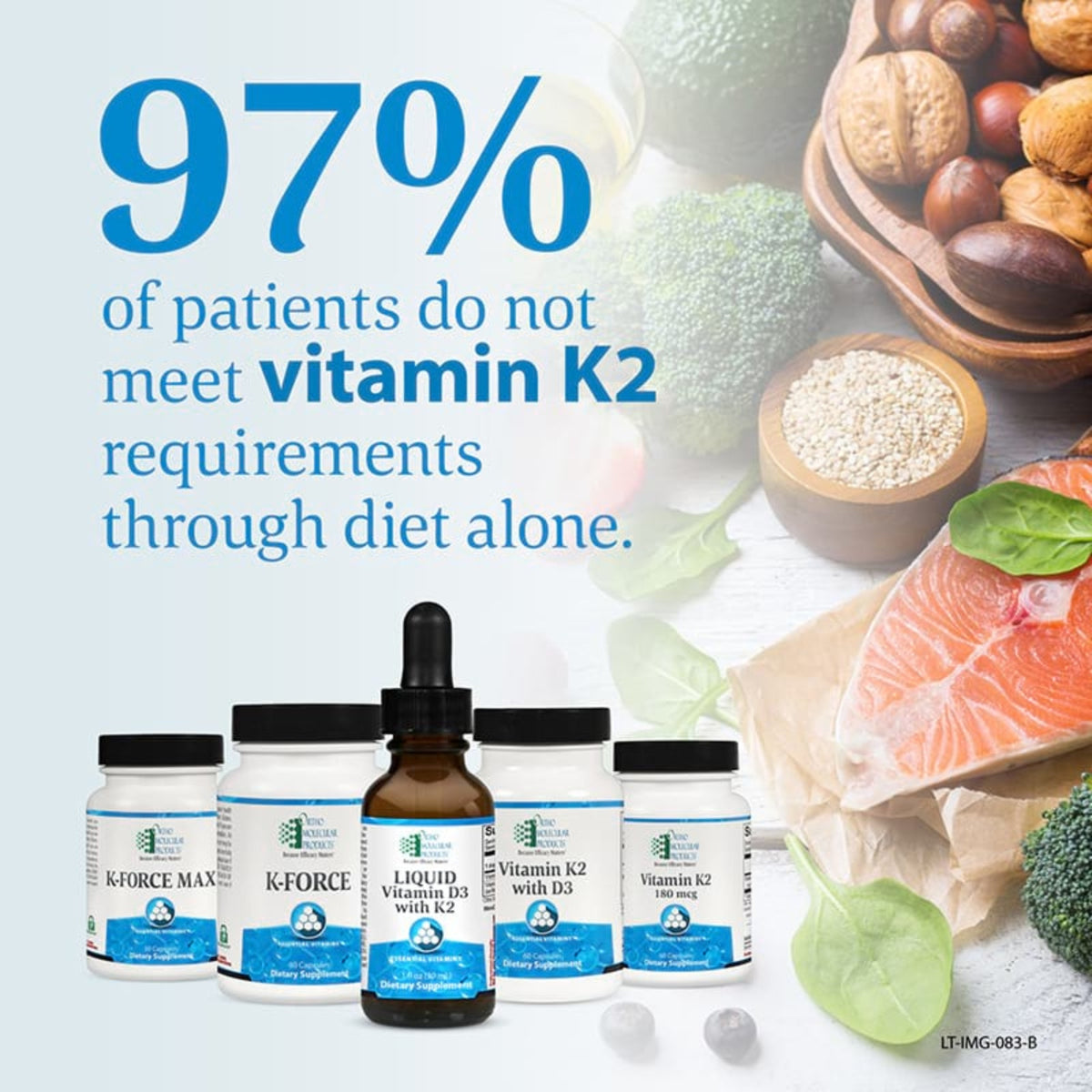 Ortho Molecular, Vitamin K2 with D3, 30 Capsules UPC 615033021252 | Hilife Vitamins