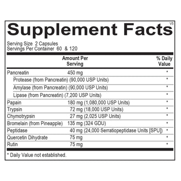 Ortho Molecular, Vascuzyme, 120 Capsules UPC 615033021269 | Hilife Vitamins