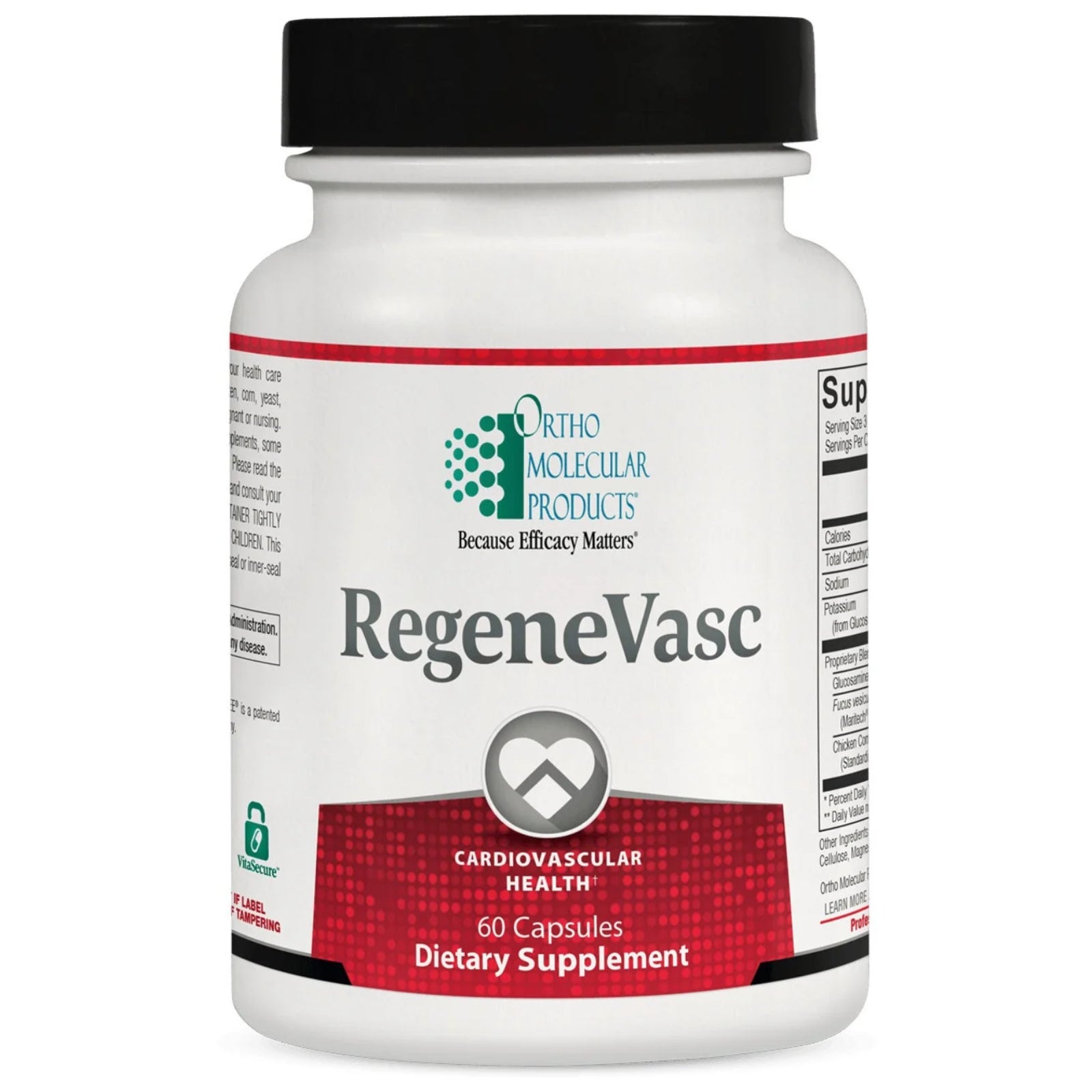 Ortho Molecular, RegeneVasc, 60 Capsules UPC 615033021610 | Hilife Vitamins