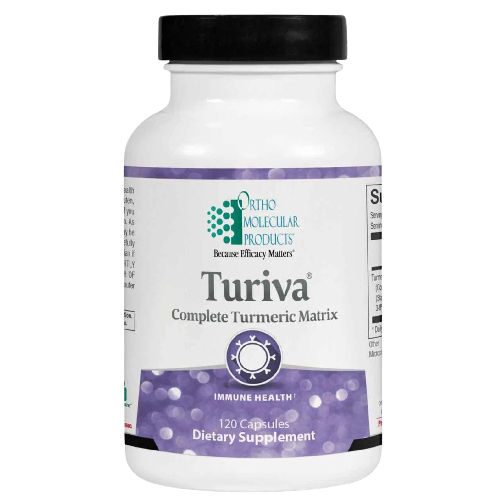 Ortho Molecular, Turiva, 120 Capsules UPC 615033021726 | Hilife Vitamins
