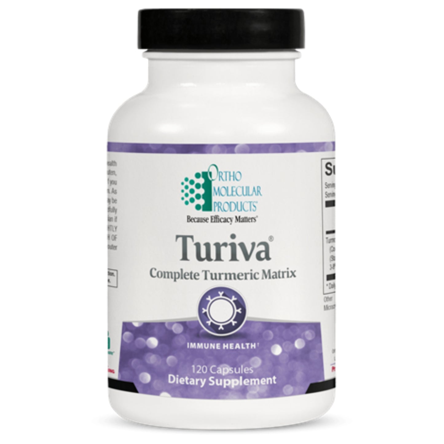 Ortho Molecular, Turiva, 120 Capsules UPC 615033021726 | HiLife Vitamins