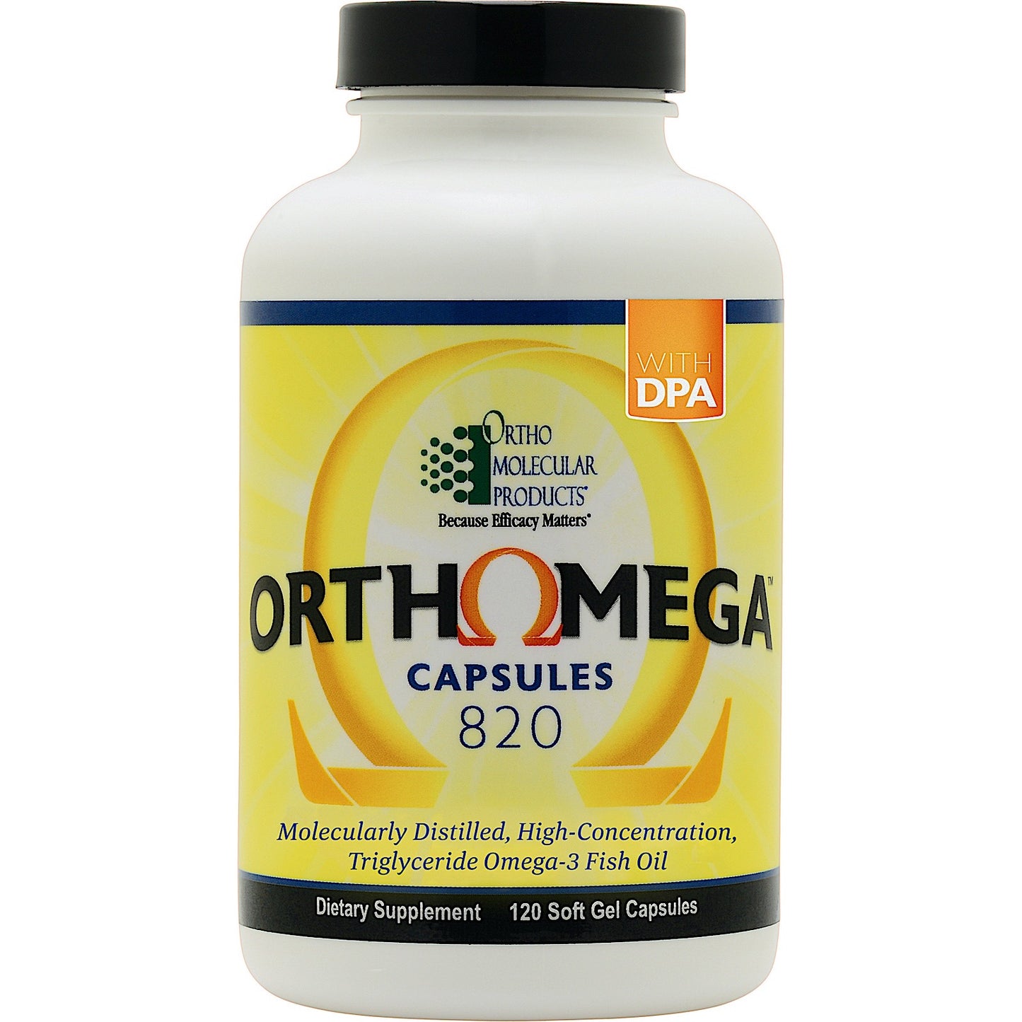 Ortho Molecular, Orthomega 820, 120 Softgels UPC 615033024406 | HiLife Vitamins