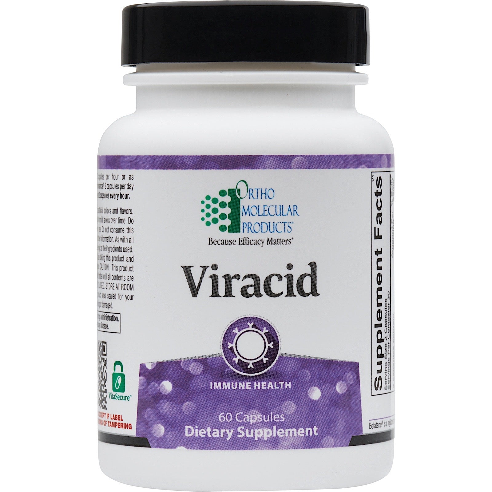 Ortho Molecular, Viracid, 60 Capsules UPC 615033025250 | HiLife Vitamins