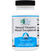 Ortho Molecular, Natural Vitamin E Mixed Tocopherols, 120 Softgels UPC 615033031312 | HiLife Vitamins