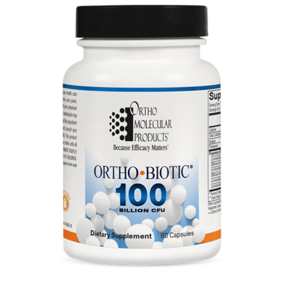Ortho Molecular, Ortho Biotic 100, 60 Capsules UPC 615033044749 | Hilife Vitamins