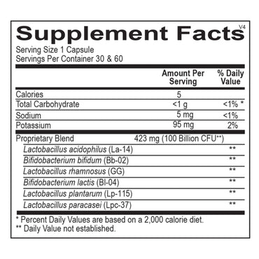 Ortho Molecular, Ortho Biotic 100, 60 Capsules UPC 615033044749 | Hilife Vitamins