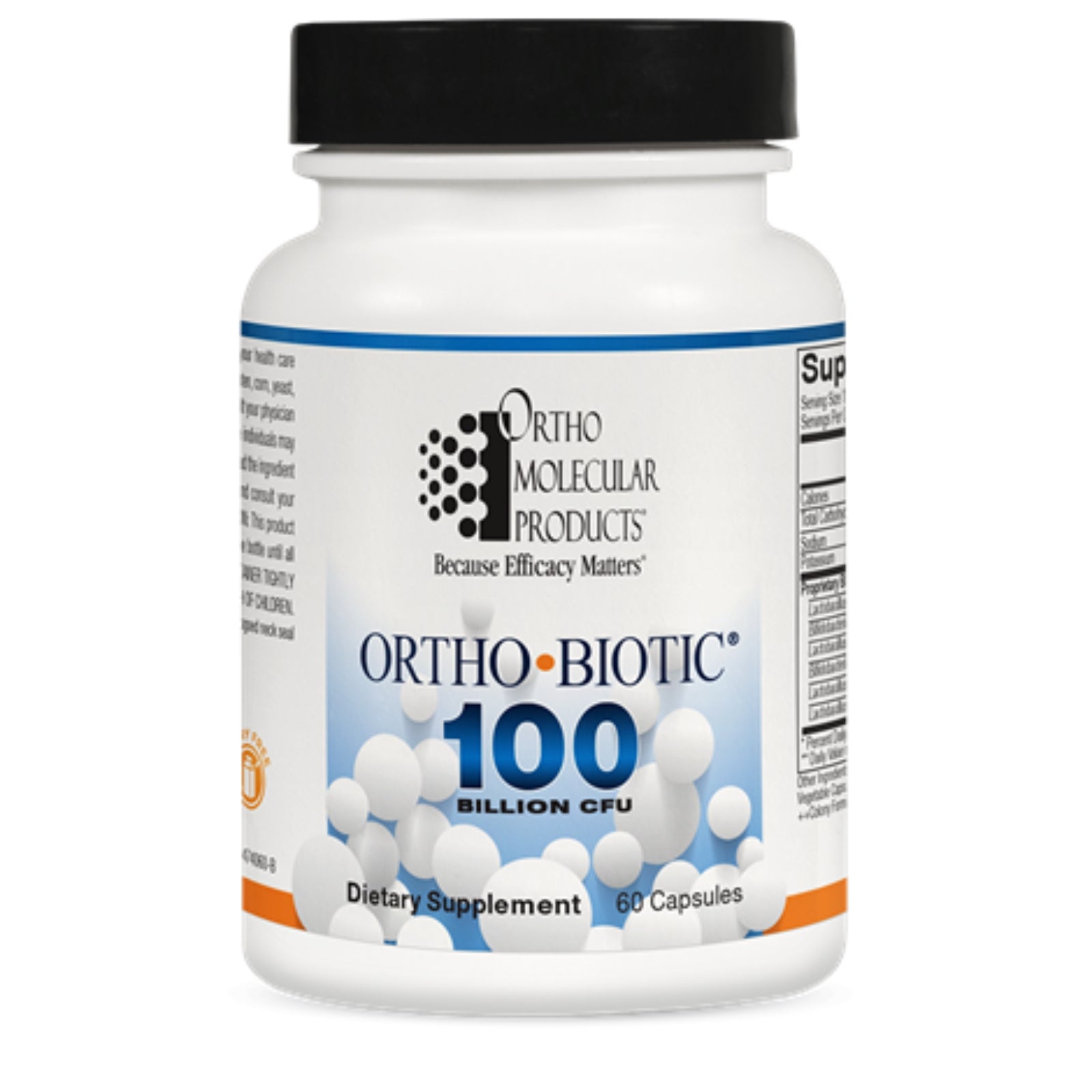 Ortho Molecular, Ortho Biotic 100, 60 Capsules UPC 615033044749 | HiLife Vitamins