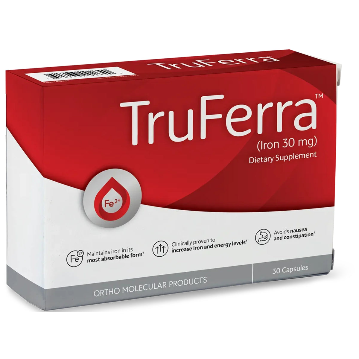 Ortho Molecular, TruFerra™ Blister Packs, 30 Capsules UPC 615033951252 | Hilife Vitamins