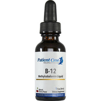 Patient One, B-12 Methylcobalamin, 1 fl oz (30 mL) Liquid UPC 859782006287 | Hilife Vitamins