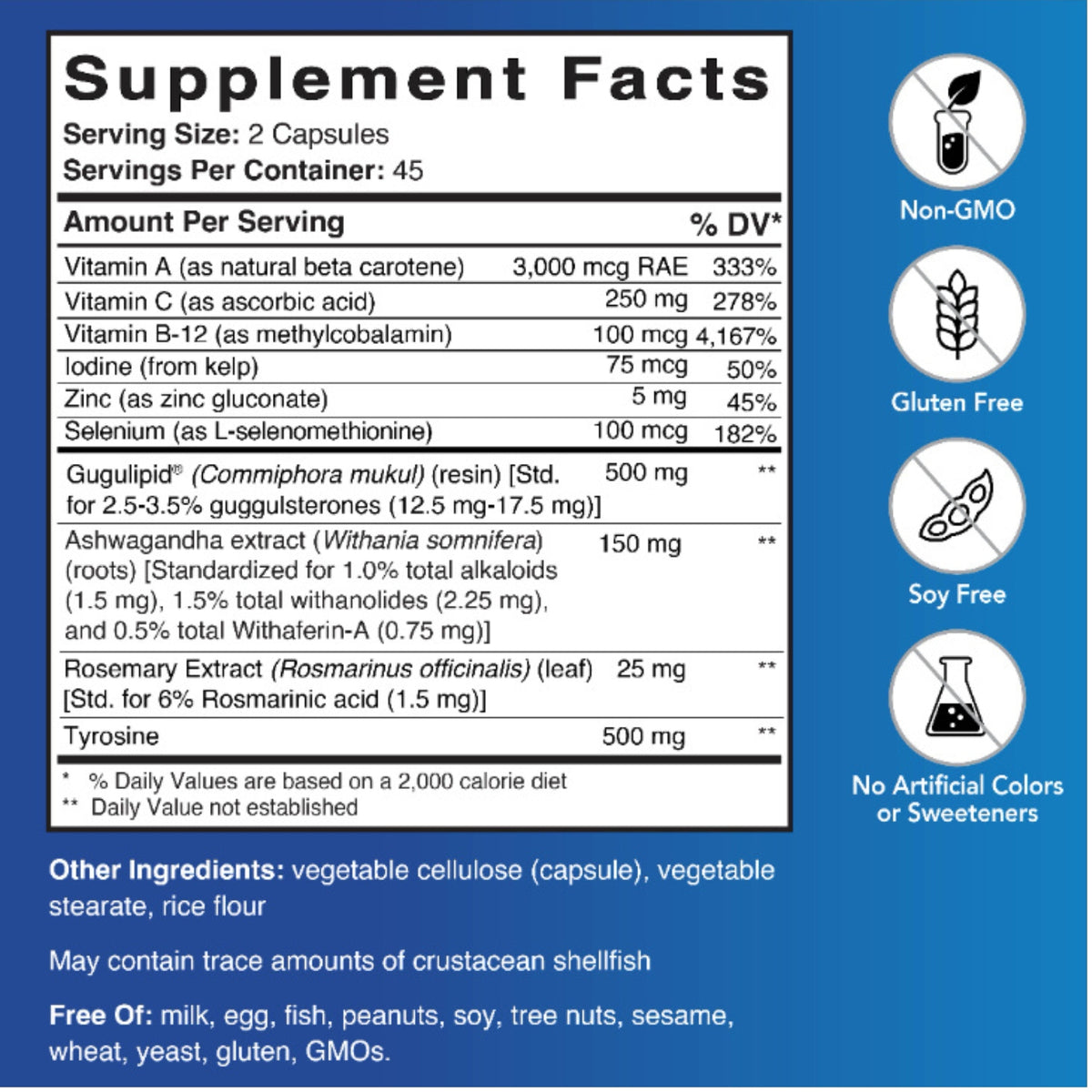 Patient One, Thyroid Maintenance, 90 Vegetable Capsules UPC 853959004274 | Hilife Vitamins