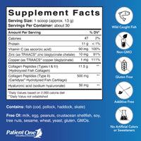 Patient One, Marine Collagen, 13.75 Oz Powder UPC 853959004656 | Hilife Vitamins