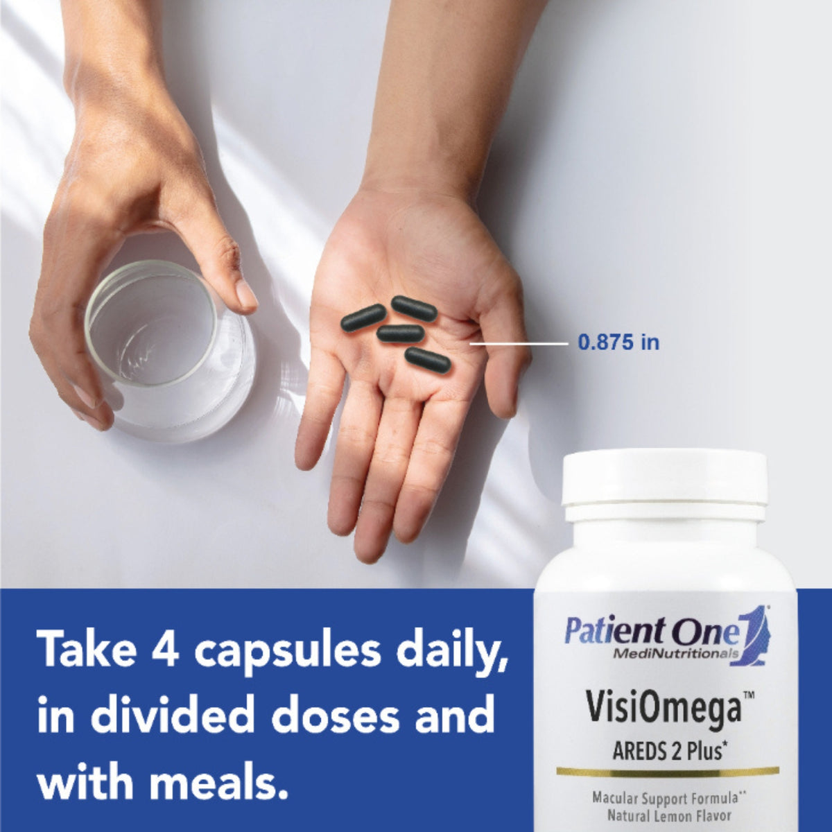 Patient One, VisiOmega™ Macular Support Formula, 120 Gelatin Capsules UPC 853959004724 | Hilife Vitamins