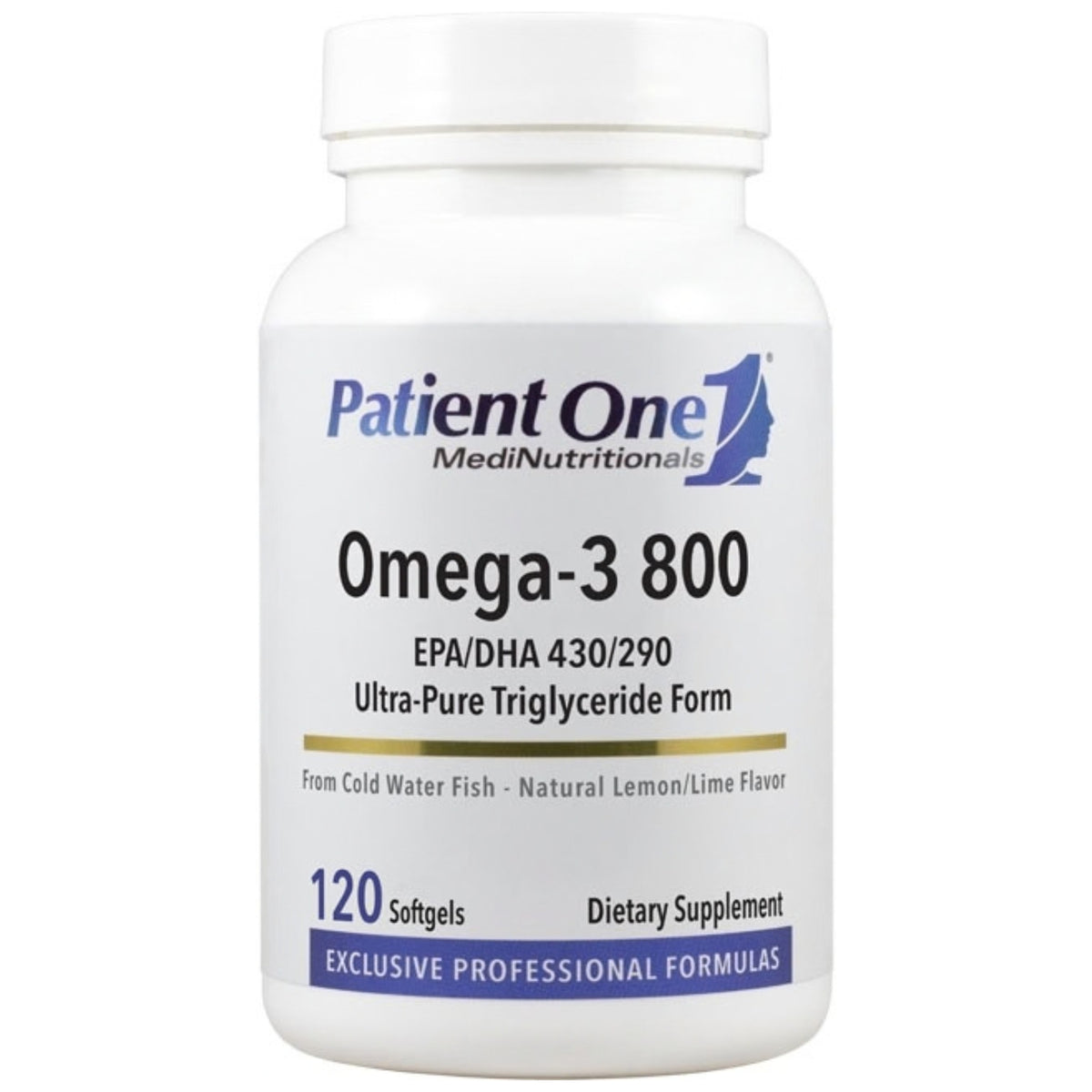 Patient One, Omega-3 800, 120 Softgels UPC 853959004793 | Hilife Vitamins