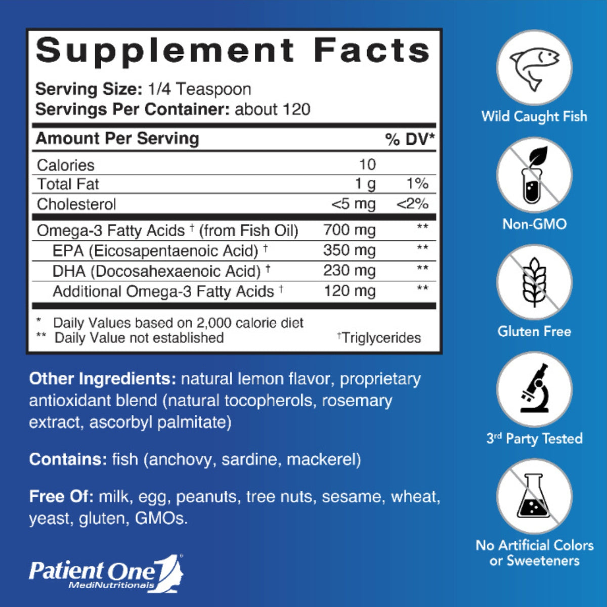Patient One, SHARPkids Omegas, 150 ml Liquid UPC 853959004816 | Hilife Vitamins