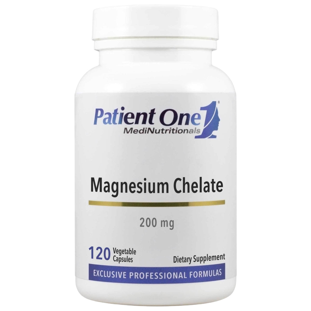 Patient One, Magnesium Chelate 200mg, 120 Vegetable Capsules UPC 853959004908 | Hilife Vitamins