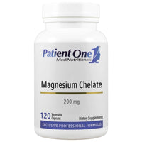 Patient One, Magnesium Chelate 200mg, 120 Vegetable Capsules UPC 853959004908 | Hilife Vitamins
