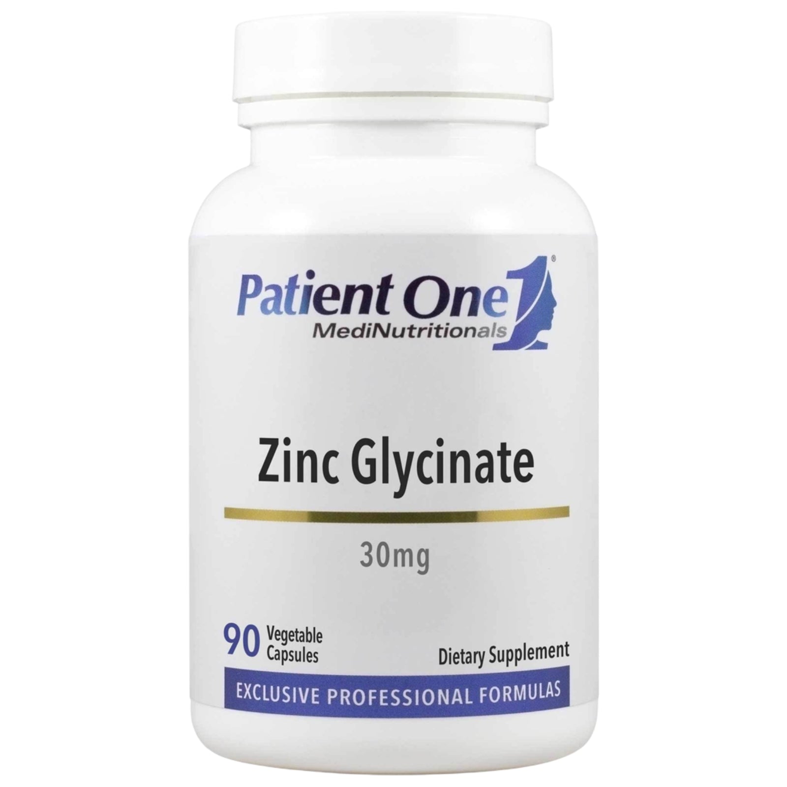 Patient One, Zinc Glycinate 30 mg, 90 Vegetable Capsules UPC 859782006041 | Hilife Vitamins