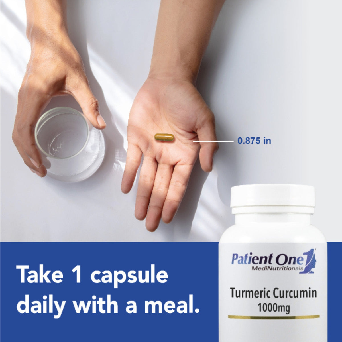 Patient One, Turmeric Curcumin 1000mg, 60 Vegetable Capsules UPC 859782006089 | Hilife Vitamins