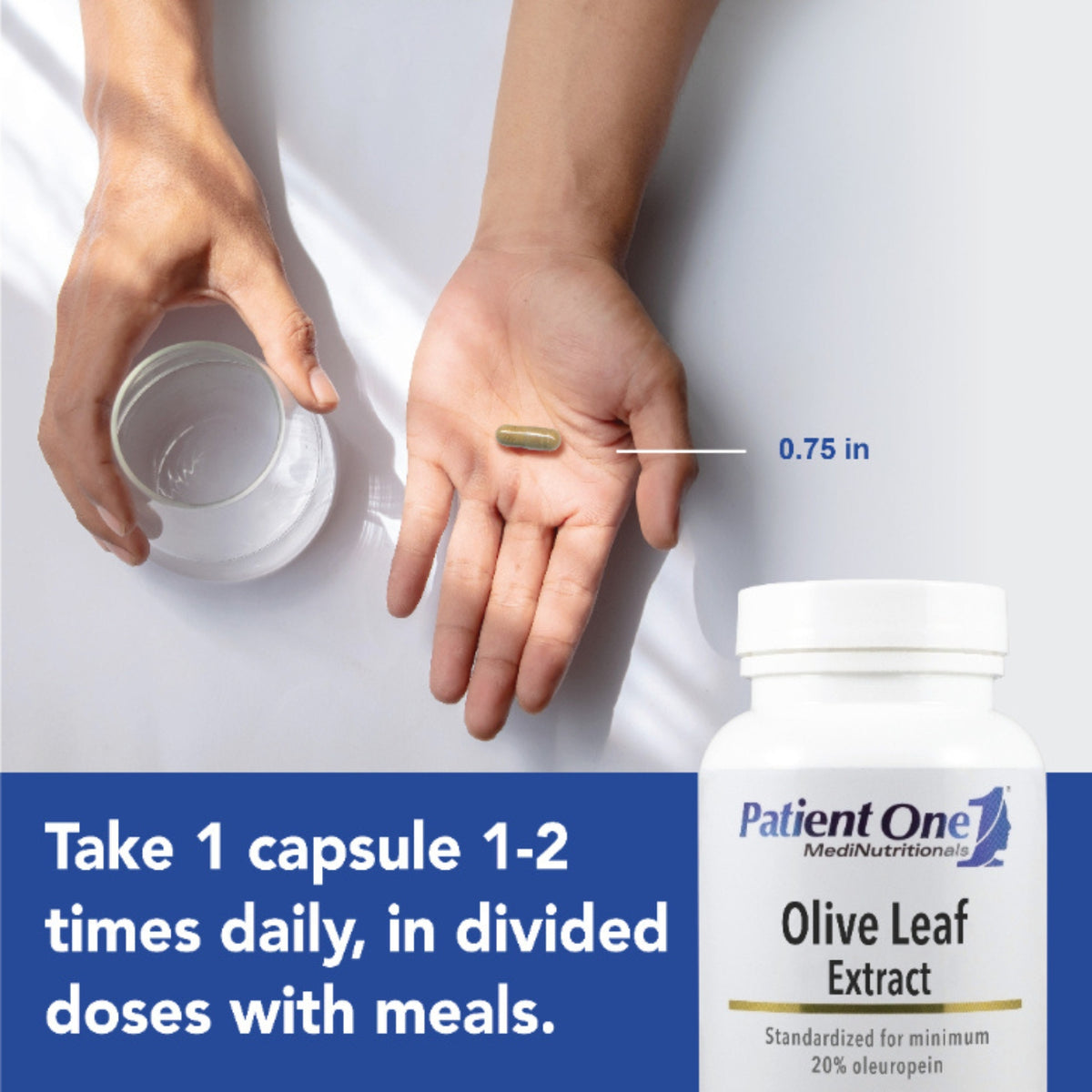 Patient One, Olive Leaf Extract, 90 Vegetable Capsules UPC 859782006102 | Hilife Vitamins