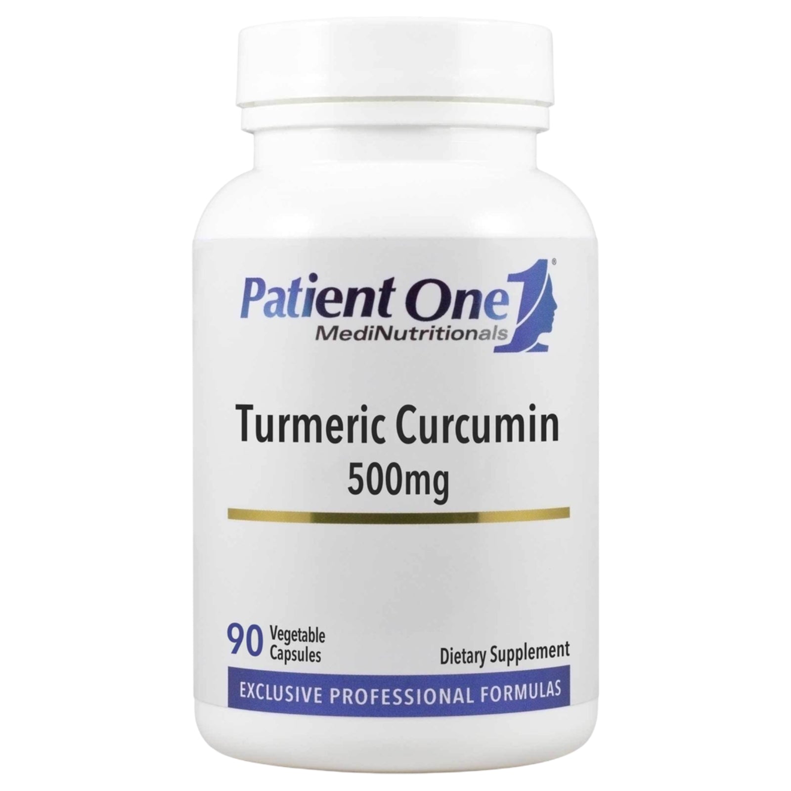 Patient One, Turmeric Curcumin 500mg, 90 Vegetable Capsules UPC 859782006188 | Hilife Vitamins