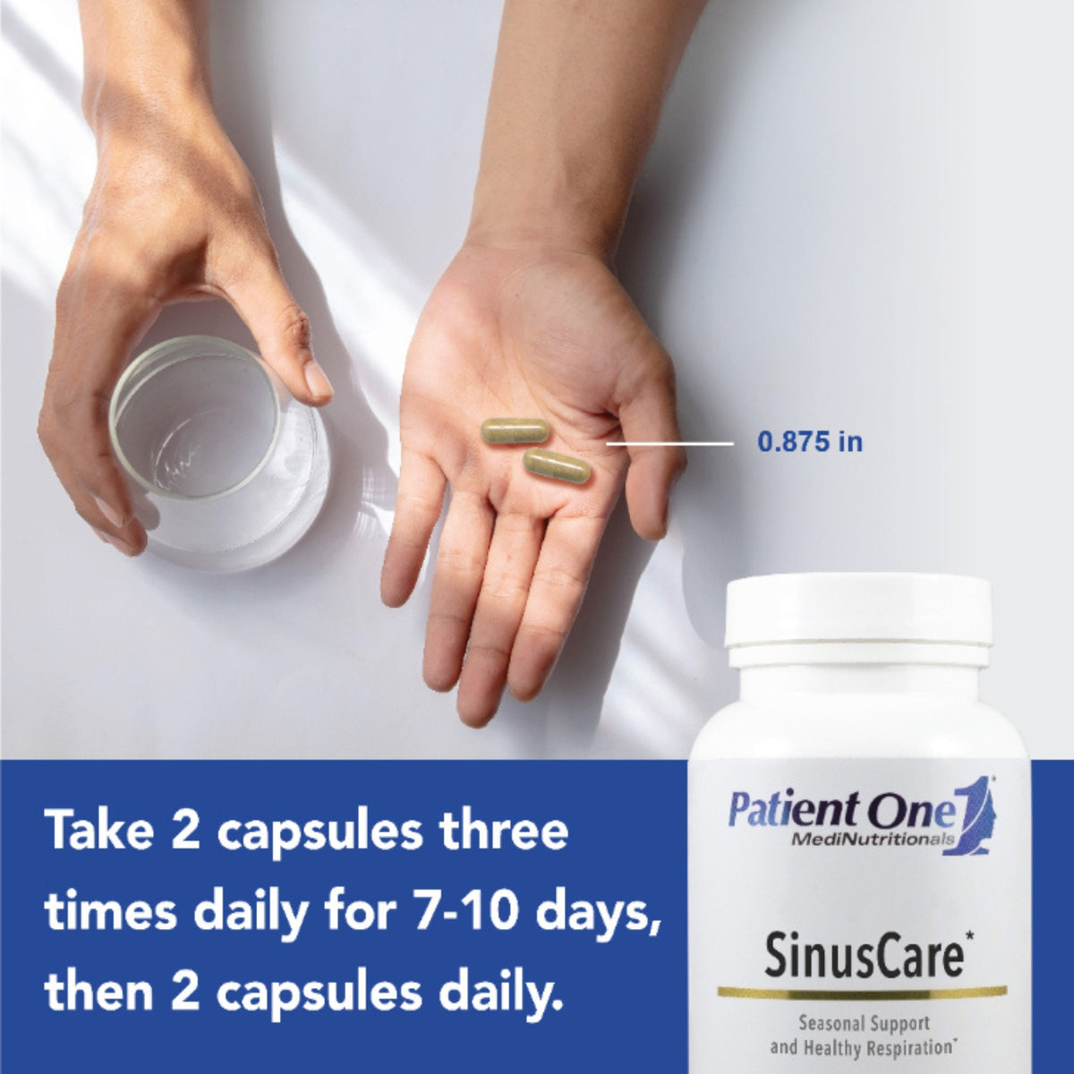 Patient One, SinusCare, 60 Vegetable Capsules UPC 859782006201 | Hilife Vitamins